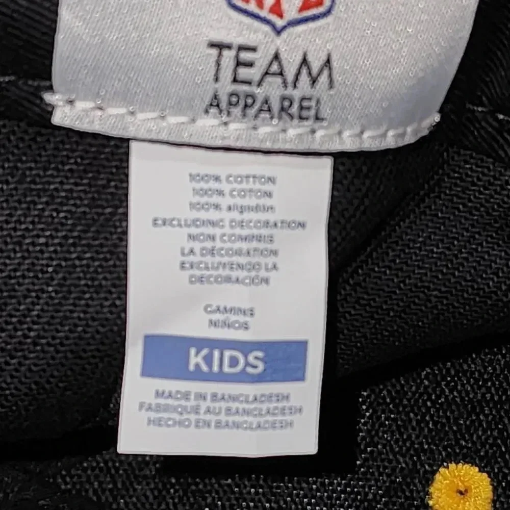 NWT NFL Team Apparel Kids Pittsburgh Steelers‎ Adjustable Snapback Hat Cap New